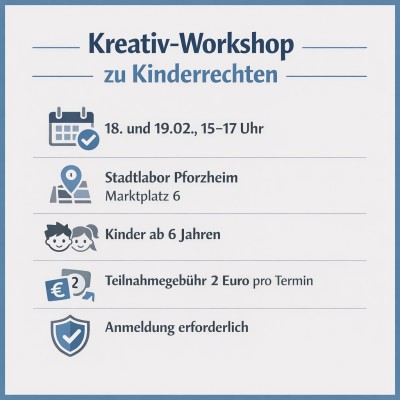 Kreativ-Workshop zu Kinderrechten im Stadtlabor Pforzheim